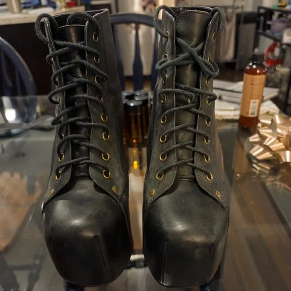 Jeffrey Campbell Lita booties size 9.5 US Black (gently used) - Picture 2 of 5
